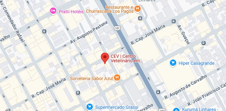 localização CEV Centro Veterinário - Linhares - ES